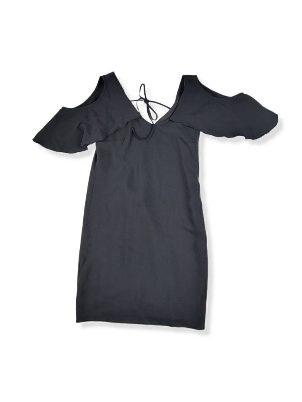 Trina Turk Black Cold Shoulder Dress XS